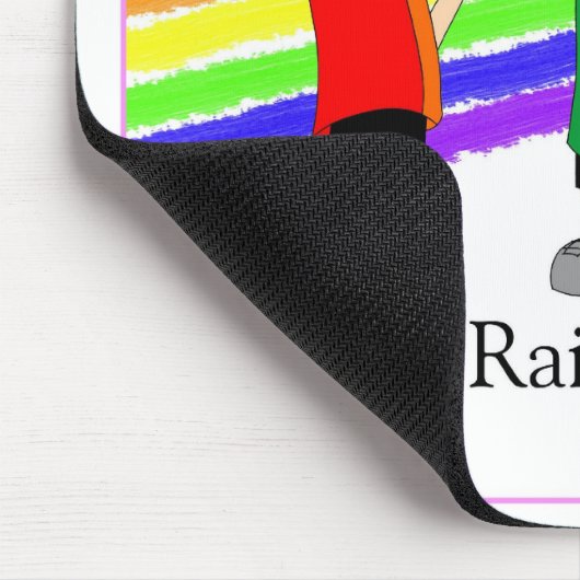 Regenbogen-Comic-Trio-Mausunterlage Mousepad (Ecke)