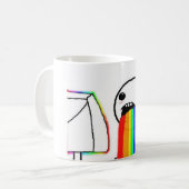 Regenbogen-Computer-Gesichts-Typ Kaffeetasse (Vorderseite Links)