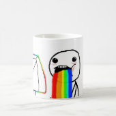 Regenbogen-Computer-Gesichts-Typ Kaffeetasse (Mittel)
