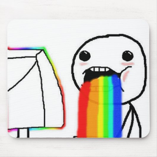 Regenbogen-Computer-Gesichts-Typ Mousepad (Vorne)