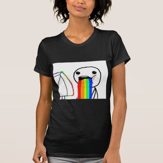 Regenbogen-Computer-Gesichts-Typ T-Shirt (Vorderseite)