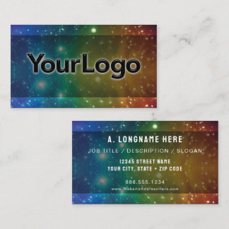 Regenbogen Cosmic Galaxy Stars Artisan Company Log Visitenkarte