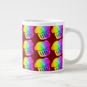 Regenbogen-Cupcakes Dk Rot Jumbo-Tasse (Rechts)