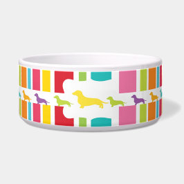 Regenbogen-Dackel-Liebhaber Napf