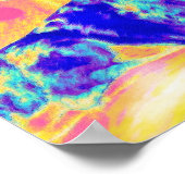 Regenbogen-Dackel Poster (Ecke)