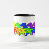 Regenbogen-Dackel Tasse (Zentrum)