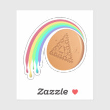 Regenbogen-Dalgona-Süßigkeiten-Aufkleber