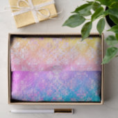 [Regenbogen Damast] Elegante Farbige Sanfte Pastel Seidenpapier (Geschenk)