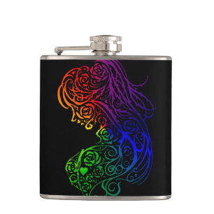 Regenbogen-Dame-Flask Flachmann