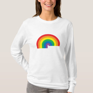 Regenbogen-Damen-lange Hülse T-Shirt