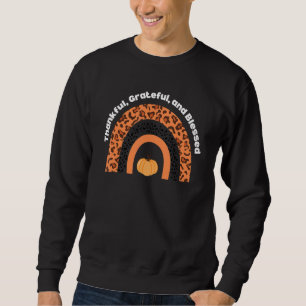 Regenbogen Dankbar und blass für Thanksgi Sweatshirt