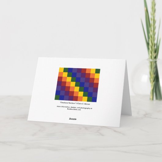 Regenbogen Dankeskarte (Rückseite)