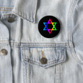 Regenbogen-Davidsstern Button (Beispiel)