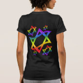 Regenbogen-Davidsstern die dunklen Shirts 2-Sided (Rückseite)