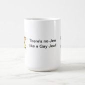 Regenbogen-Davidsstern Kaffeetasse (Mittel)