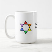 Regenbogen-Davidsstern Kaffeetasse (Links)