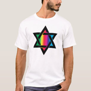 Regenbogen-Davidsstern T-Shirt