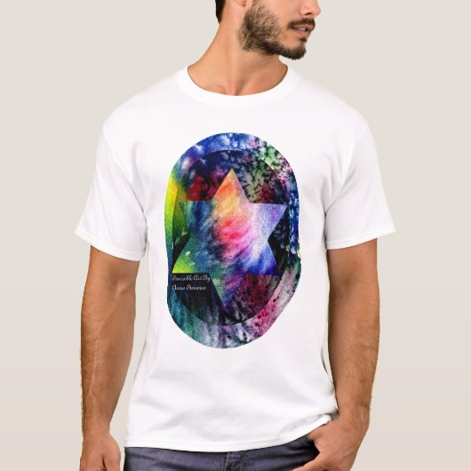 Regenbogen-Davidsstern T-Shirt (Vorderseite)