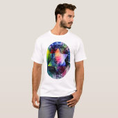 Regenbogen-Davidsstern T-Shirt (Vorne ganz)