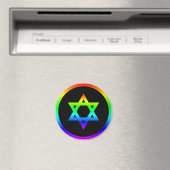 Regenbogen-Davidstern Magnet (In Situ (Geschirrspüler))