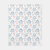 Regenbogen-Decke Geschenk Boho-Stil für Neugeboren Fleecedecke (Vorderseite)