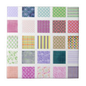 Regenbogen deckte Quadratmuster mit Ziegeln Fliese (Vorderseite)