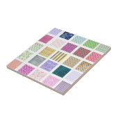 Regenbogen deckte Quadratmuster mit Ziegeln Fliese (Seite)