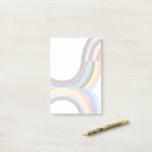 Regenbogen, dekonstruiert - Vertikal Post-it Klebezettel (Auf Schreibtisch)