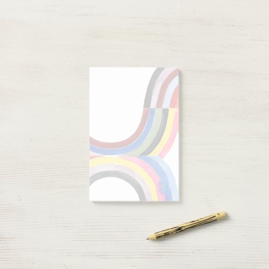Regenbogen, dekonstruiert - Vertikal Post-it Klebezettel (Auf Schreibtisch)