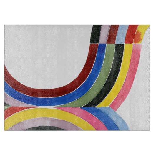 Regenbogen, dekonstruiert - Vertikal Schneidebrett (Vorderseite)