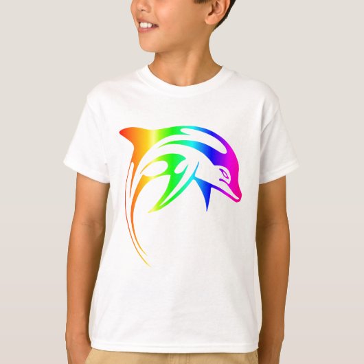 Regenbogen-Delphin T-Shirt (Vorderseite)