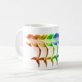 Regenbogen-Delphine Kaffeetasse (Vorderseite Links)
