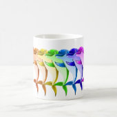 Regenbogen-Delphine Kaffeetasse (Mittel)