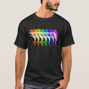 Regenbogen-Delphine T-Shirt