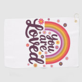 Regenbogen, den Sie lieben Golfhandtuch (Horizontal)