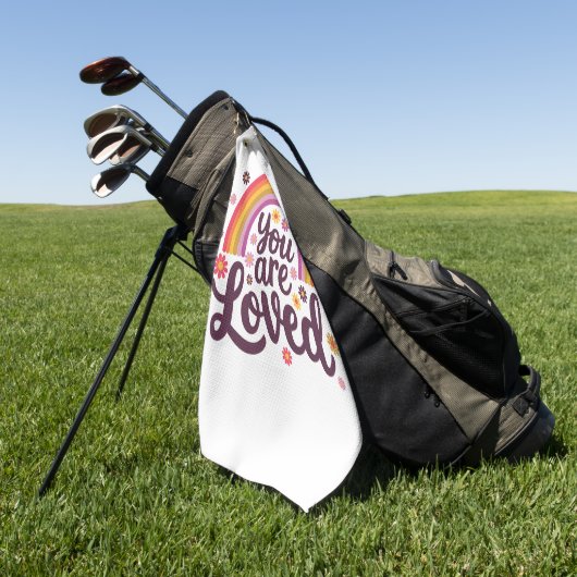 Regenbogen, den Sie lieben Golfhandtuch (Gras)