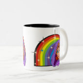 Regenbogen der 1980er mit Virgo Zweifarbige Tasse (VorderseiteRechts)