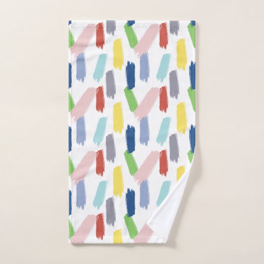 Regenbogen der Abstrakten Farbanschläge Badhandtuch Set (Handtuch)