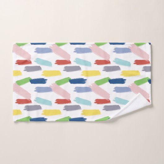 Regenbogen der Abstrakten Farbanschläge Badhandtuch Set (Handtuch)