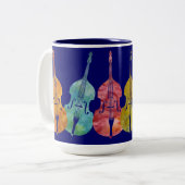 Regenbogen der Bässe Zweifarbige Tasse (Vorderseite Links)