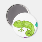 Regenbogen der Chamäleons Magnet (Vorderseite/Rückseite)