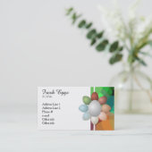 Regenbogen der Ei-Visitenkarten Visitenkarte (Stehend Vorderseite)