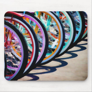 Regenbogen der Fahrräder Mousepad