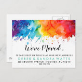 Regenbogen der Farbe Veränderung der Adresse, die Ankündigungspostkarte (Vorne/Hinten)