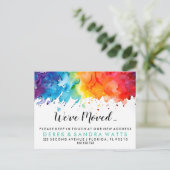 Regenbogen der Farbe Veränderung der Adresse, die  Ankündigungspostkarte (Stehend Vorderseite)