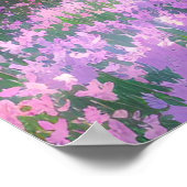 Regenbogen der farbenfrohen Blume im Sumpf Poster (Ecke)