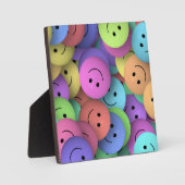 Regenbogen der farbenfrohen glücklichen Gesichter Fotoplatte (Vorderseite)