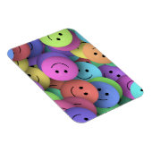 Regenbogen der farbenfrohen glücklichen Gesichter Magnet (Rechte Seite)