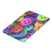 Regenbogen der farbenfrohen glücklichen Gesichter Magnet (Linke Seite)