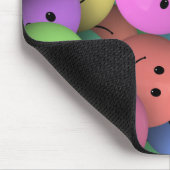 Regenbogen der farbenfrohen glücklichen Gesichter Mousepad (Ecke)
